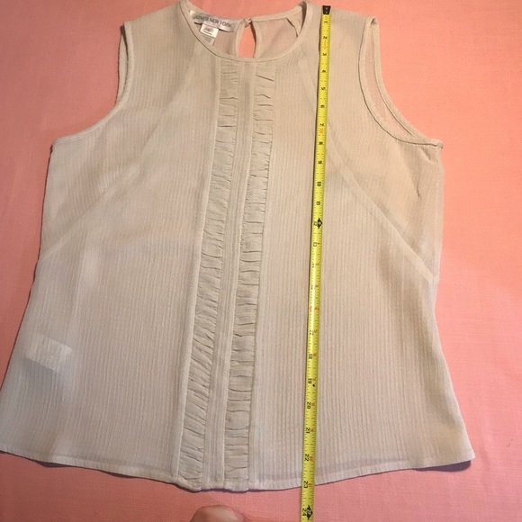 JONES NEW YORK Women's Size 6 Small Beige Sleeveless Tank Top Blouse - Picture 11 of 11